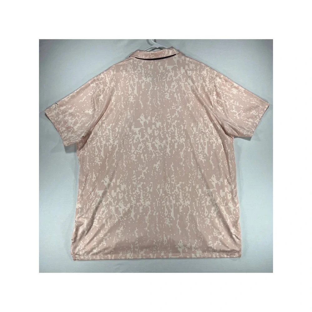 Nike Golf Dri-FIT Pink Digital Camo Polo Shirt Mens XXL CU9533-800
